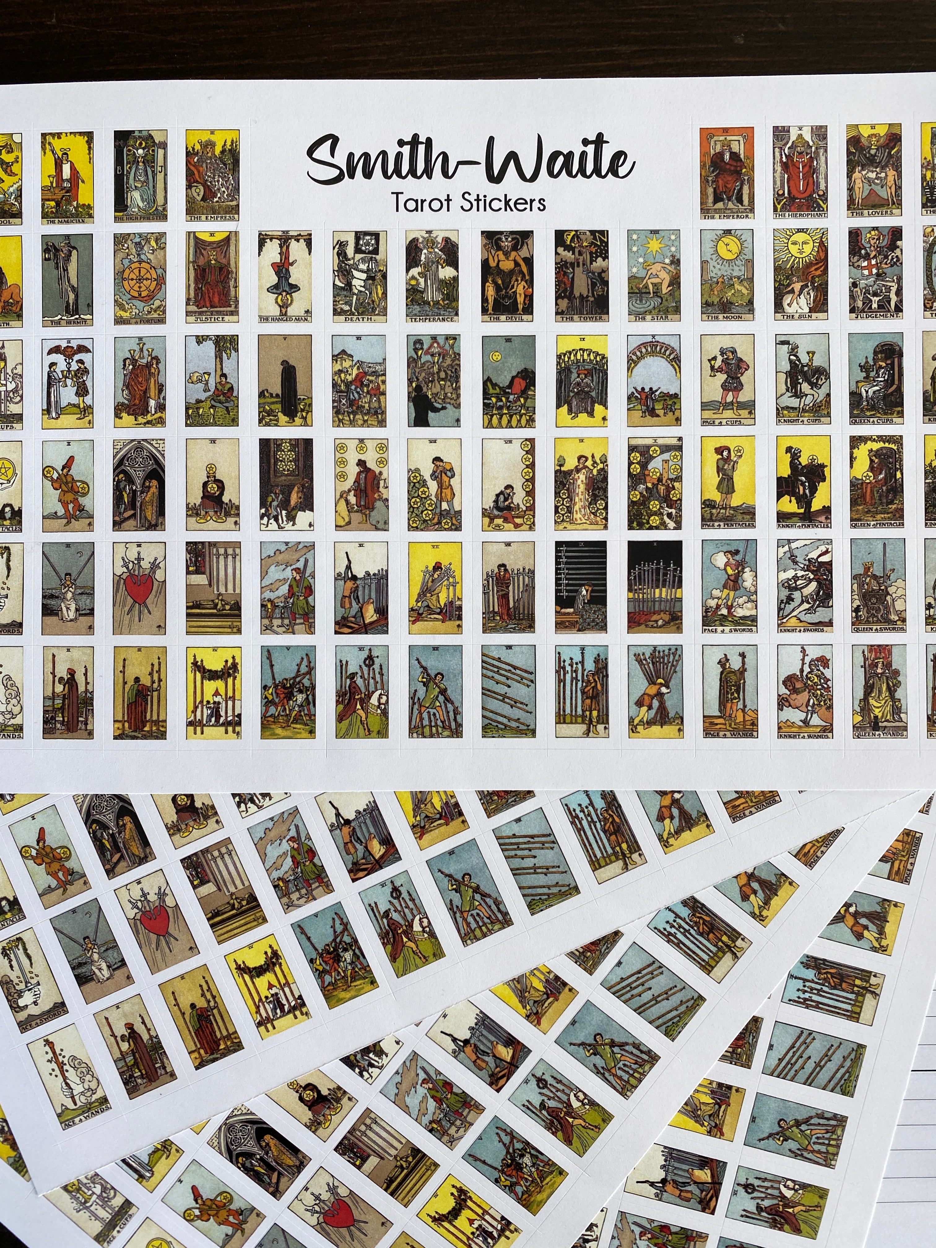 Tarot Card Journal Stickers