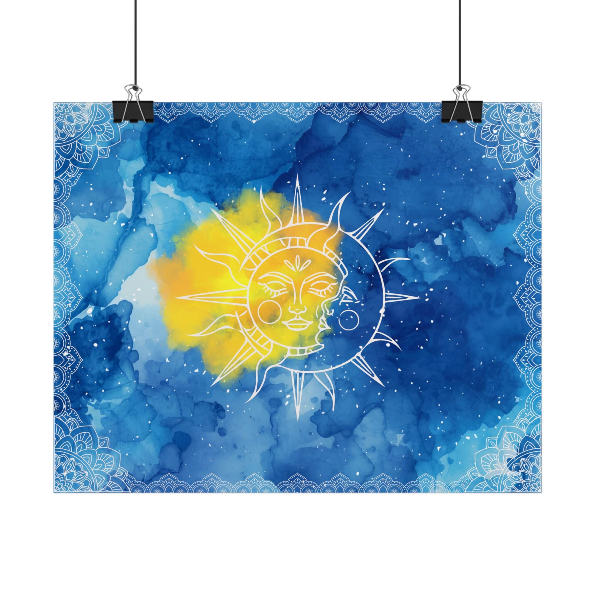 Sun and Moon Art Print — 10in x 8in