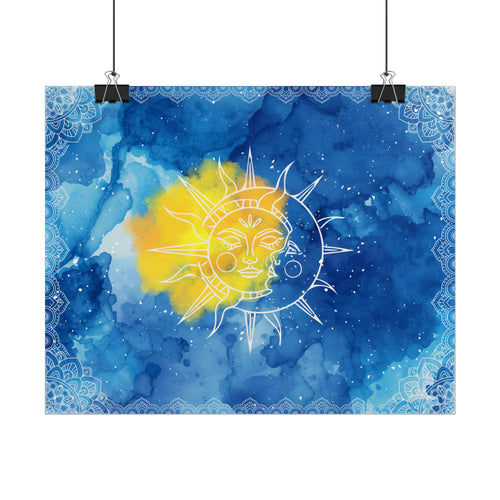 Sun and Moon Art Print — 10in x 8in