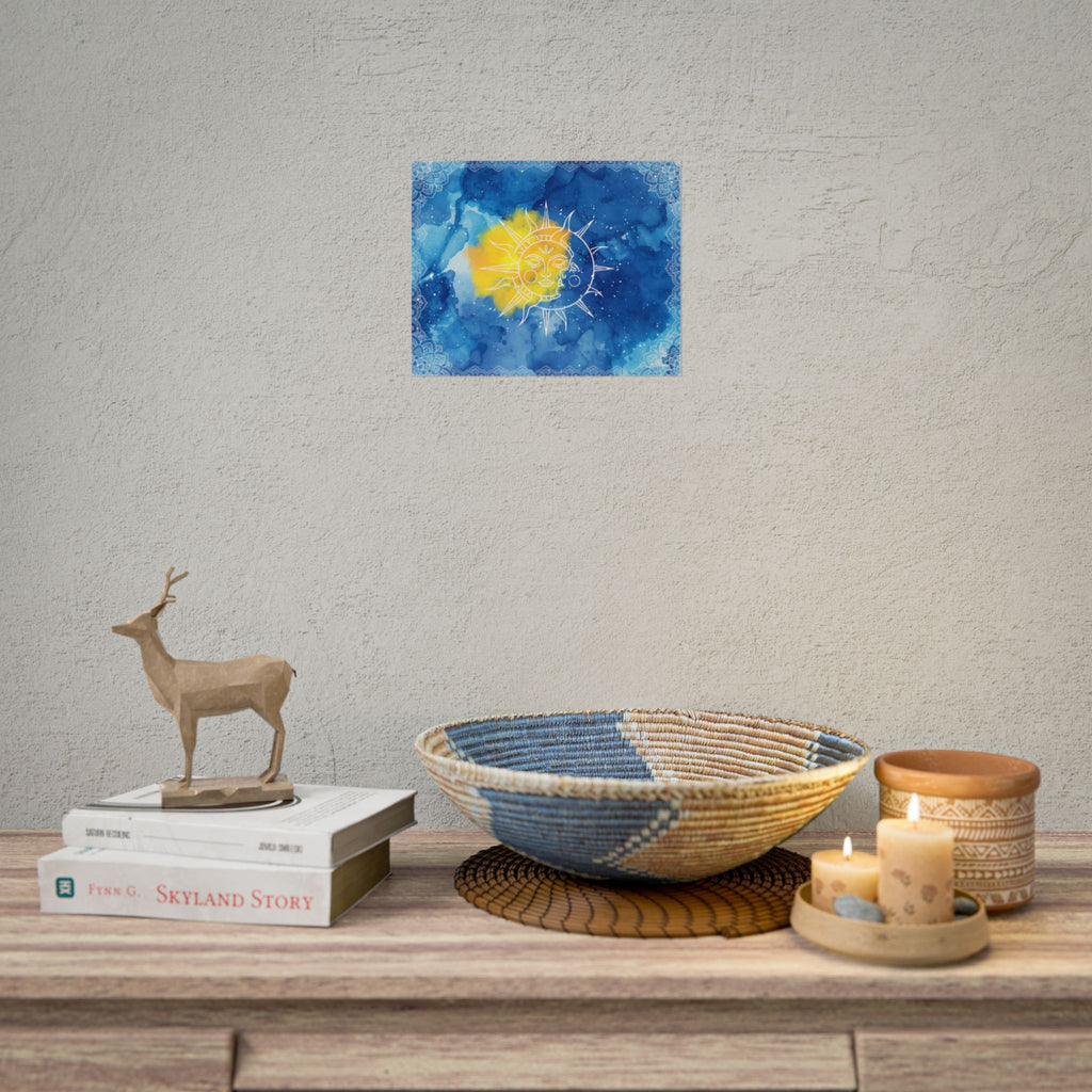 Sun and Moon Art Print — 10in x 8in
