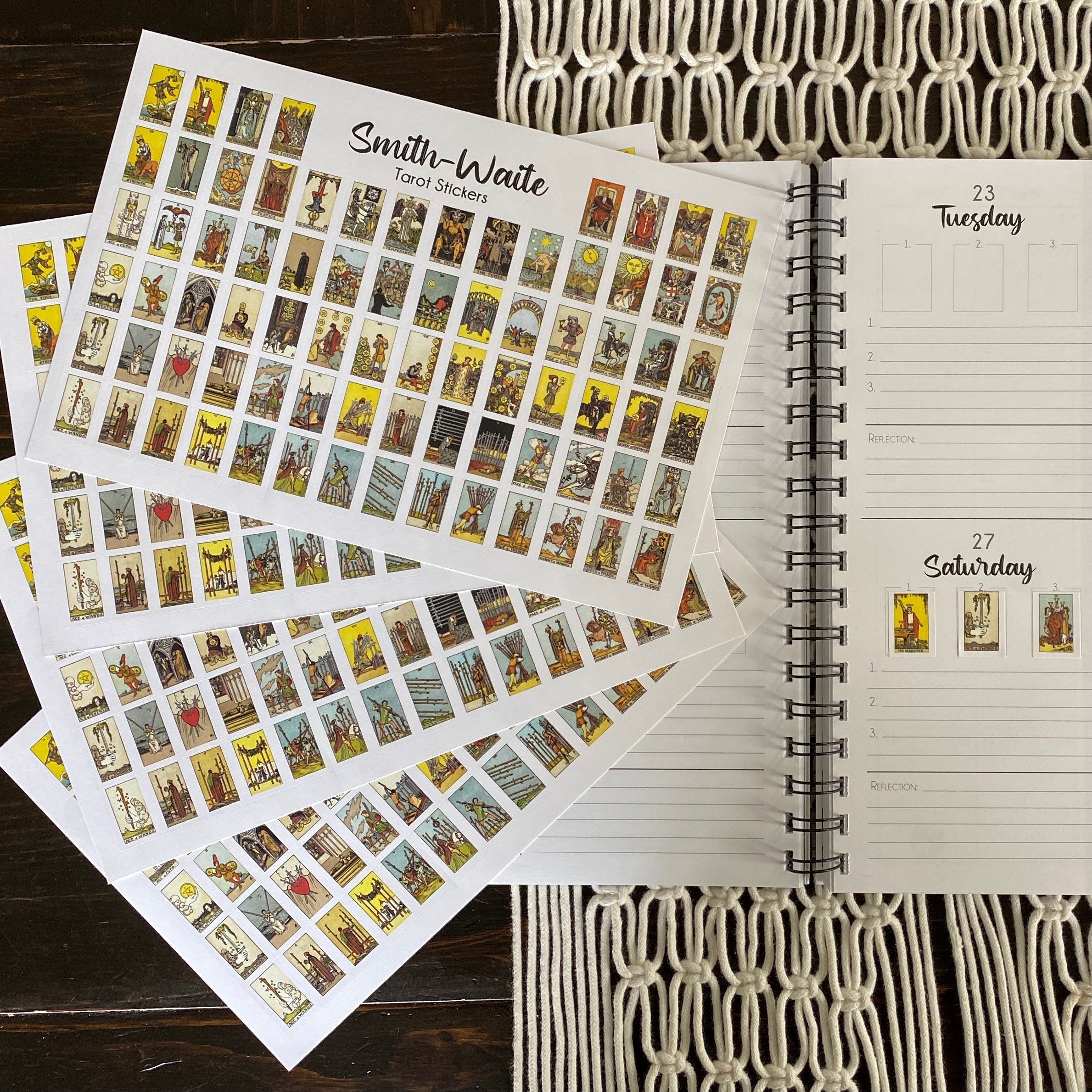 Tarot Card Journal Stickers